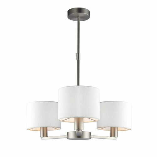 Prüfen Pendelleuchte Endon Daley 3-flammig Silber Stoff E14 60256
