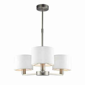 Pendelleuchte Endon Daley 3-flammig Silber Stoff E14 60256 small 1