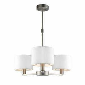 Pendelleuchte Endon Daley 3-flammig Silber Stoff E14 60256 small 3