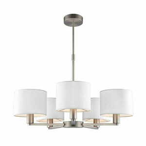 Pendelleuchte Endon Daley 5-flammig Silber Weiß E14 60257 small 4