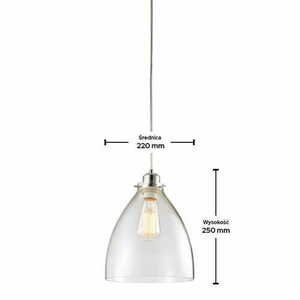 Glas-Lampenschirm Endon Elstow 60874 klar mit Chrom, 22 cm small 1
