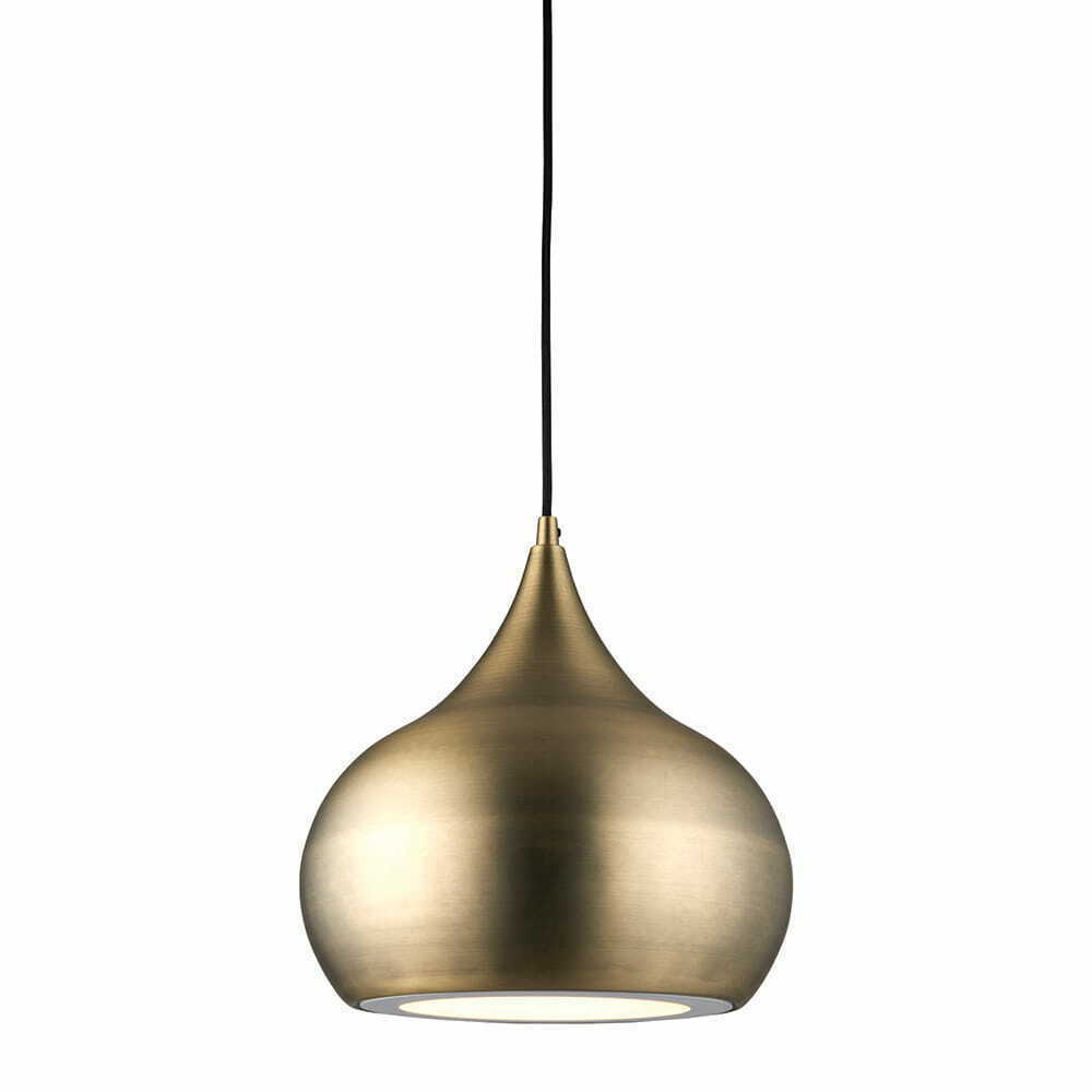 Endon Brosnan Brass LED Pendant Light 30cm 61299