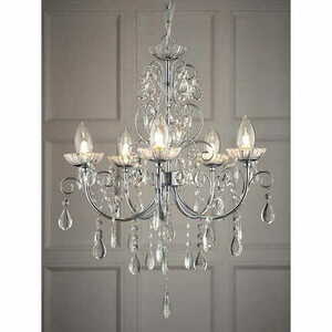 Pendelleuchte Endon Tabitha Chrom Kristall 5-flammig 61384 small 1