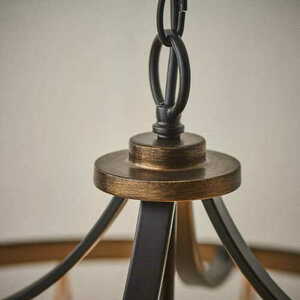 Pendelleuchte Endon Heston 5-flammig Schwarz/Messing Stahl Ø52 cm small 5