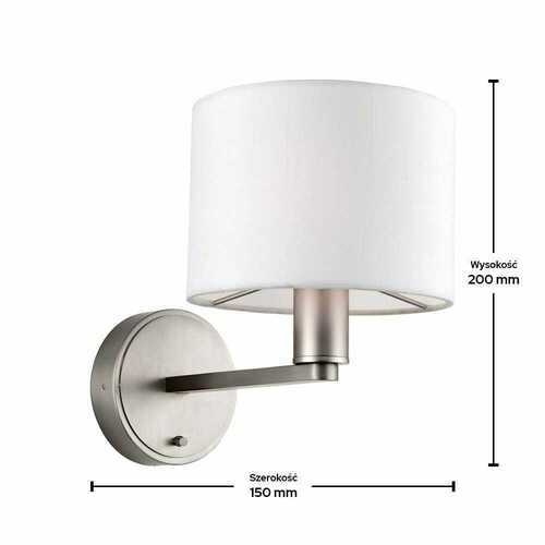 Prüfen Wandleuchte Endon Daley Nickel Weiß Stoff E14 61608
