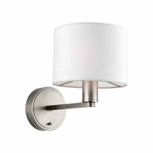 Prüfen Wandleuchte Endon Daley Nickel Weiß Stoff E14 61608