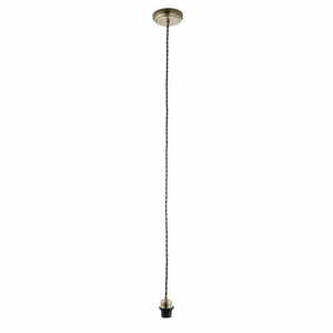 Lampenaufhängung Endon Cable Set 61809 E27, Antikmessing mit schwarzem Kabel small 2