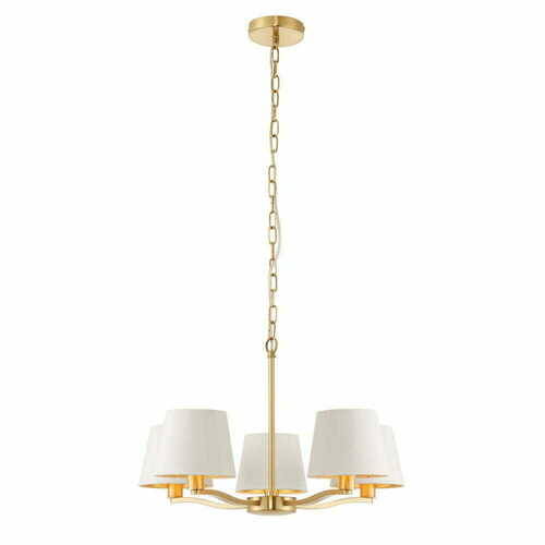 Prüfen Pendelleuchte Endon Harvey 5-flammig Weiß/Gold E14 Ø56 cm 67734