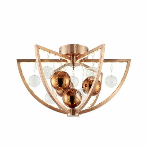 Prüfen Deckenleuchte Endon Muni Kupfer Transparent LED 47 cm MUNI-CO-F