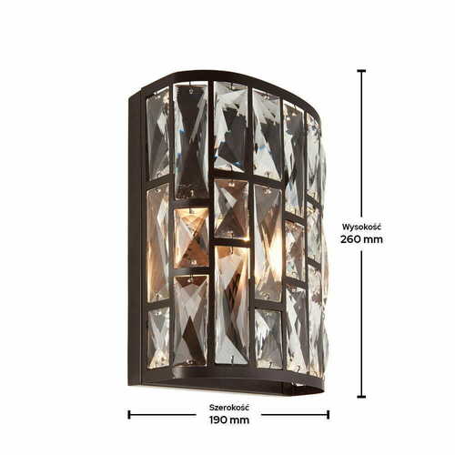Prüfen Wandleuchte Endon Belle Braun Kristall LED dimmbar 69392