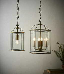 Pendelleuchte Endon Lambeth Messing Glas 20 cm E27 69454 small 1