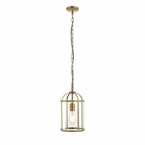 Prüfen Pendelleuchte Endon Lambeth Messing Glas 20 cm E27 69454