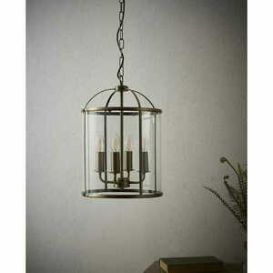 Pendelleuchte Endon Lambeth Messing Glas 4-flammig E14 30 cm 69455 small 1
