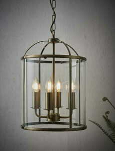 Pendelleuchte Endon Lambeth Messing Glas 4-flammig E14 30 cm 69455 small 2