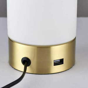 Stehleuchte Endon Dara Messing Weiß Gold E14 24 cm 69520 small 1