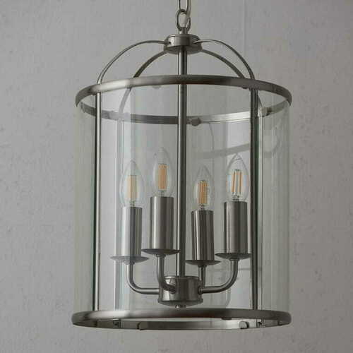 Prüfen Pendelleuchte Endon Lambeth Nickel Glas 4-flammig E14 70324