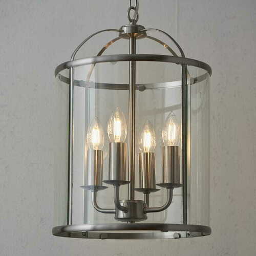 Prüfen Pendelleuchte Endon Lambeth Nickel Glas 4-flammig E14 70324