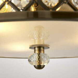 Deckenleuchte Endon Hudson 3-flammig Messing Kristall Ø40,5 cm small 2