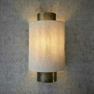 Wandleuchte Endon Indara Beige Brass E14 Stoff klassisch 71308 small 2