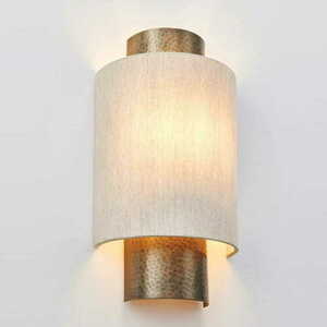 Wandleuchte Endon Indara Beige Brass E14 Stoff klassisch 71308 small 3