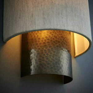 Wandleuchte Endon Indara Beige Brass E14 Stoff klassisch 71308 small 4