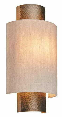 Prüfen Wandleuchte Endon Indara Beige Brass E14 Stoff klassisch 71308