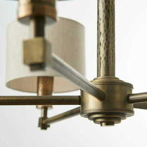 Pendelleuchte Endon Indara 5-flammig Beige Stoff E14 71345 small 1