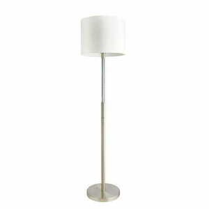 Stehleuchte Endon Andromeda Weiß 155,5 cm E27 Stoffschirm 40 cm 71620 small 2