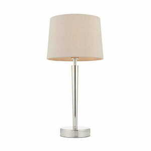 Endon Syon 72175 Tischleuchte mit USB-Anschluss E14 Nickel Mink-Schirm 51,5 cm small 0
