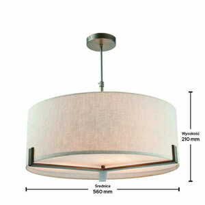 Pendelleuchte 3-flammig Beige Stoff Endon Hayfield 72635 small 3