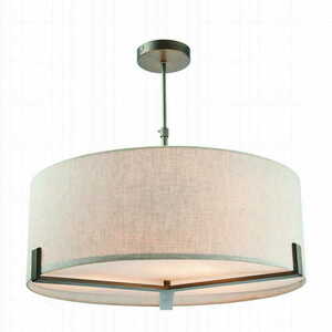 Pendelleuchte 3-flammig Beige Stoff Endon Hayfield 72635 small 4