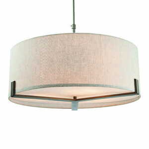 Pendelleuchte 3-flammig Beige Stoff Endon Hayfield 72635 small 0