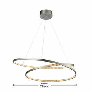 Pendelleuchte Endon Eternity Nickel Kristall 70 cm 72969 small 3