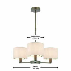 Pendelleuchte Endon Daley 73016 3-flammig E14 dunkle Antikbronze small 2