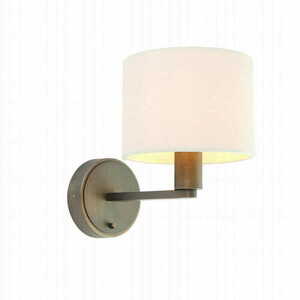 Wandleuchte Endon Daley Braun Stoff E14 dimmbar 73018 small 2