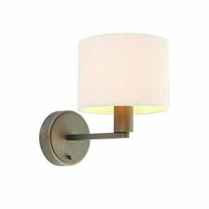 Wandleuchte Endon Daley Braun Stoff E14 dimmbar 73018 small 0