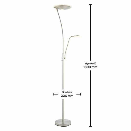 Prüfen Stehleuchte Endon Alassio LED Chrom 180 cm 18W 3000K 1880lm 73081