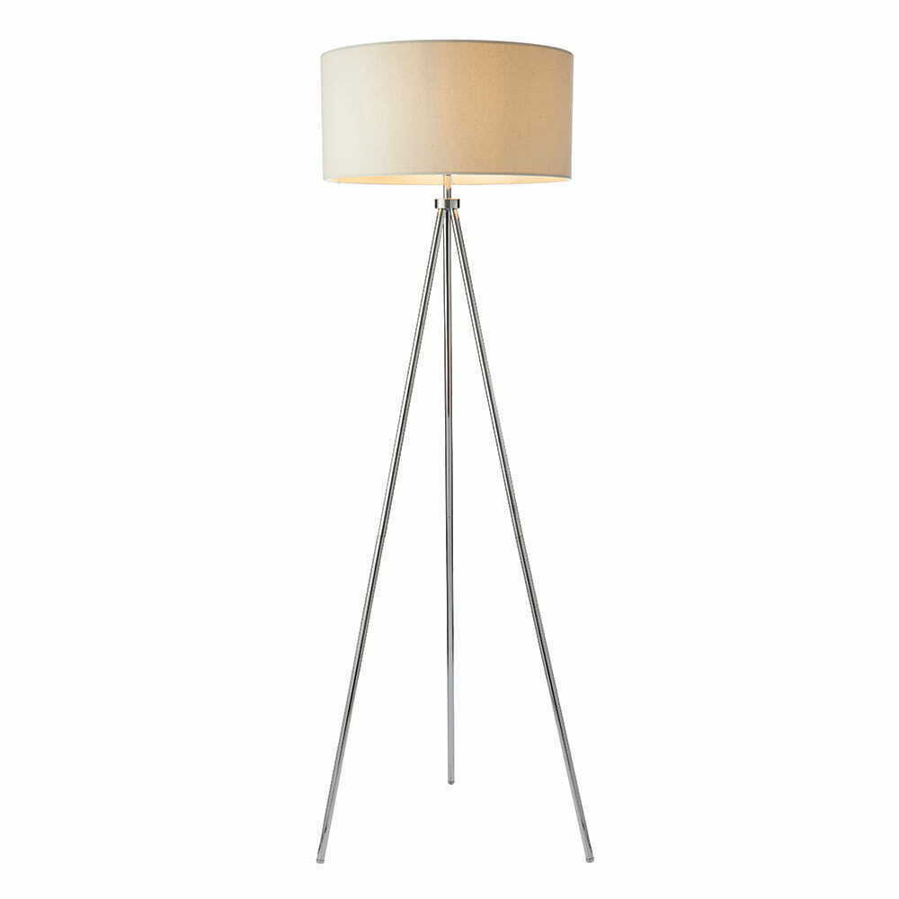 Endon Tri Beige Silver Modern Floor Lamp 152.5cm E27 SKU 73145