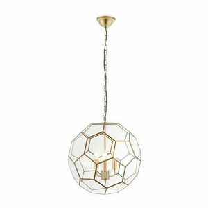 Pendelleuchte Endon Miele 73560, 3 × E14, Antikmessing und Klarglas, Ø 47 cm small 2
