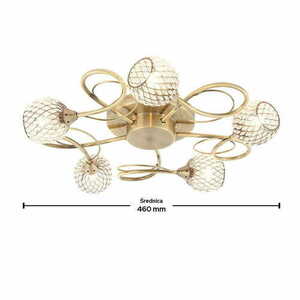Deckenleuchte Endon Aherne 73757 Messing Glas 5-flammig G9 dimmbar small 2