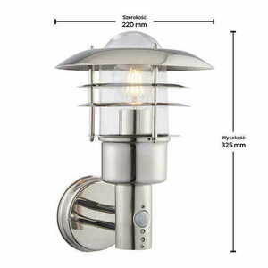 Außenwandleuchte Endon Dexter 74702 Edelstahl Silber IP44 E27 small 2