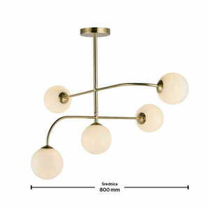 Deckenleuchte Endon Otto 75939 5-flammig Messing/Weiß G9 LED dimmbar small 2
