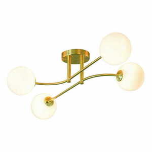 Deckenleuchte Endon Otto 75959 4-flammig G9 Messing opales Glas small 0