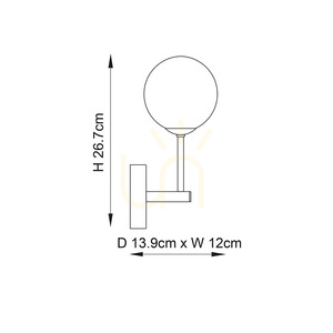 Endon Otto 75960 Wandleuchte, Messing gebürstet und Opalglas, G9 small 10