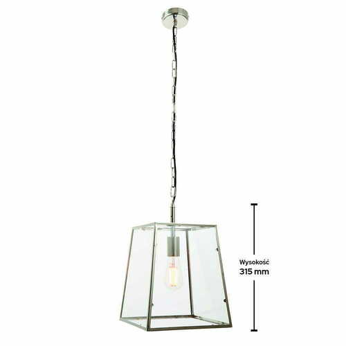 Prüfen Pendelleuchte Endon Hurst silber Glas E27 dimmbar 76225