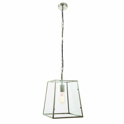 Prüfen Pendelleuchte Endon Hurst silber Glas E27 dimmbar 76225