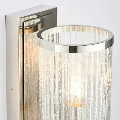 Prüfen Wandleuchte Endon Easton 76259 Nickel Glas E14 dimmbar