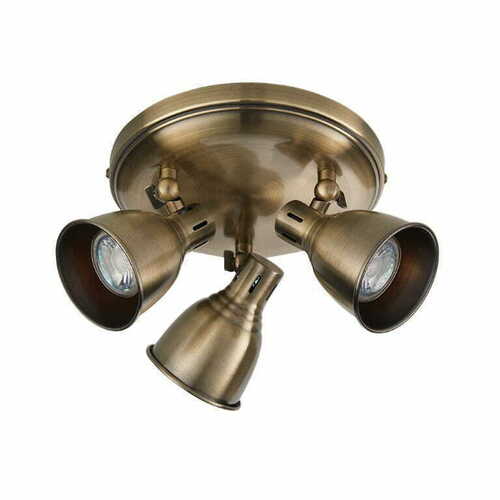 Prüfen Deckenleuchte Endon Westbury Messing 3-flammig LED Stahl 28 cm 76279