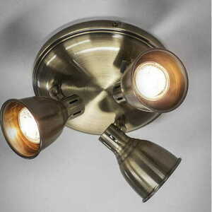 Deckenleuchte Endon Westbury Messing 3-flammig LED Stahl 28 cm 76279 small 3