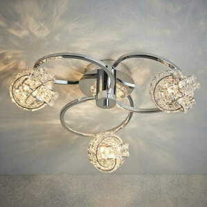 Deckenleuchte Endon Talia 3-flammig Chrom Glas Dimmbar 46 cm 76285 small 1